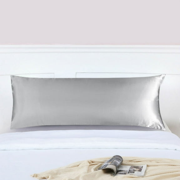 IMossad Satin Body Pillow Pillowcase for Hair and Skin - Zipper Long Pillow Case, Silk Satin Cooling & Super Soft Body Pillow Case Cover, Gifts for Women or Men, 20x54 Inches