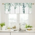 thumbnail image 1 of IMossad Short Floral Window Valance Curtains 52x18 Inch, Colorful Flowers and Leaves, Polyester Thermal Insulating Tier Curtains for Kitchen, Bathroom, Cafes, 1 of 6