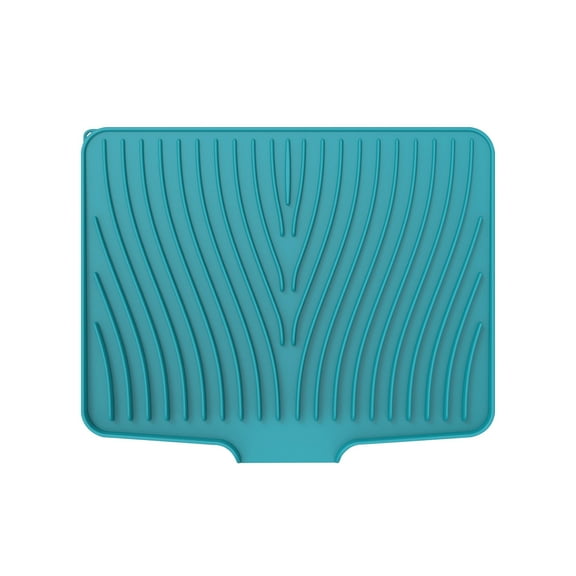 IMossad Silicone Dish Drying Mat for Kitchen Counter with Built-in Drain, Easy Clean Pad for Countertop Protection, Fast Self-Draining Slope, Eco-Friendly Non-Slip