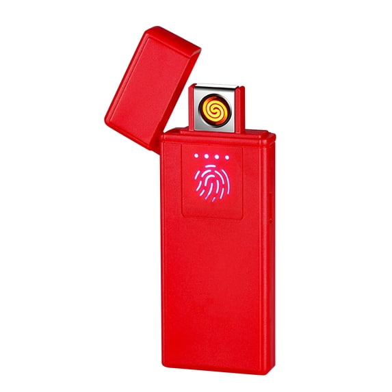 IMossad Smart Fingerprint Sensor Lighter Flameless Windproof Lighter Double Side Cigarette Ignition Lighter USB Rechargeable Lighter Best Gift for Your Boyfriend, Family, Your Father
