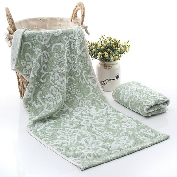 IMossad Soft and Absorbent Children's Bamboo Fiber Towel Washcloth - Floral Pattern, Twisted Yarn-Free, Ideal for Gentle Face Cleaning and Water Absorption