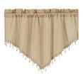 thumbnail image 1 of IMossad Solid Color Windows Curtains, Scalloped Kitchen Curtain, Bathroom Swag Drapes with Rod Pocket, Short Valance Drape for Bedroom Living Room, 1 of 8