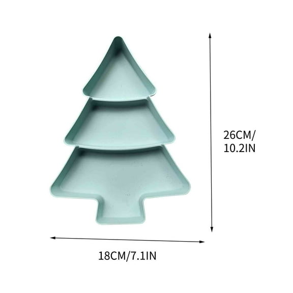 IMossad Spode Christmas Tree-Shaped Platter, 3 Compartment Serving Plate for Holiday Display and Christmas Gift