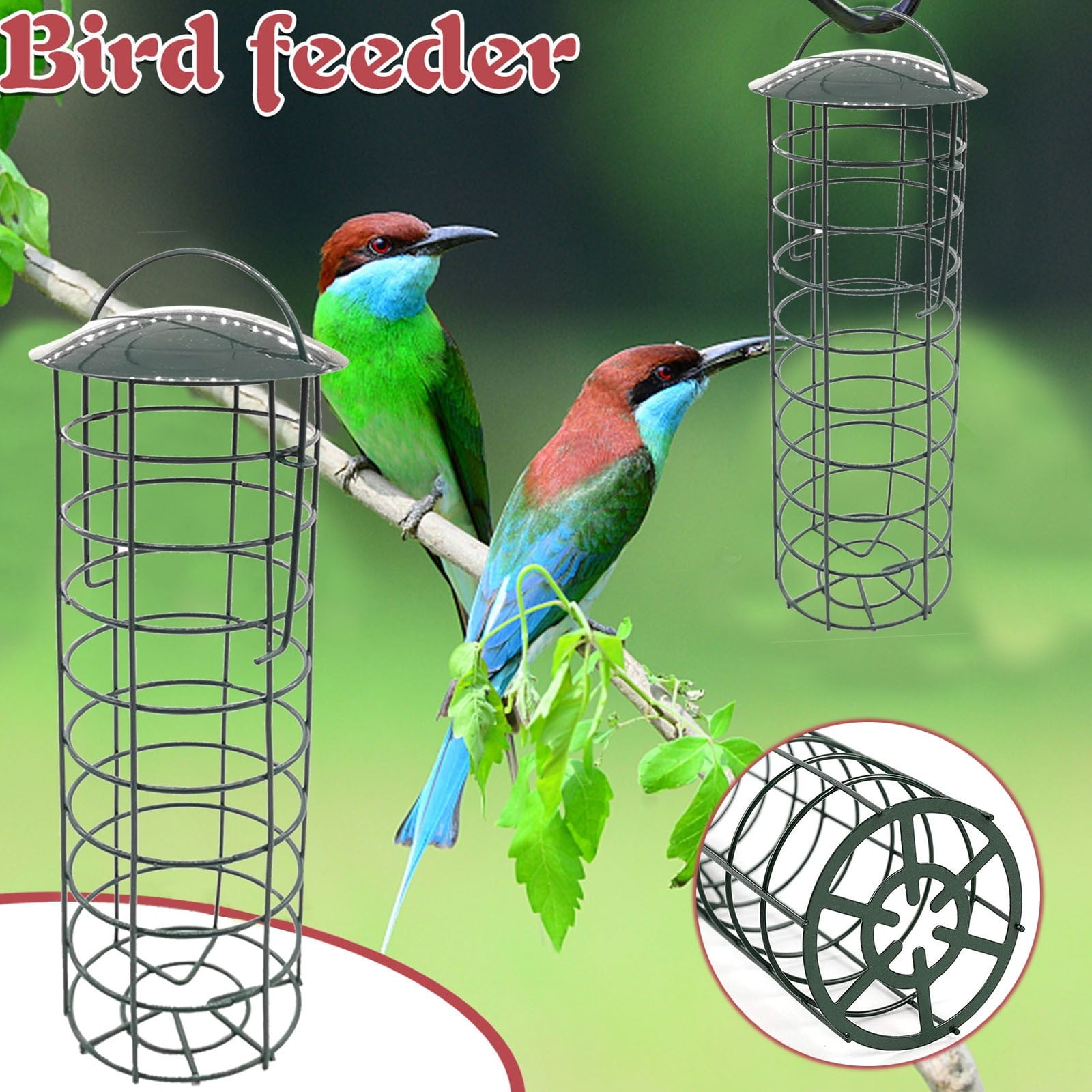 IMossad Squirrel Proof Bird Feeder,Metal Mesh Bird Feeders for Outdoors