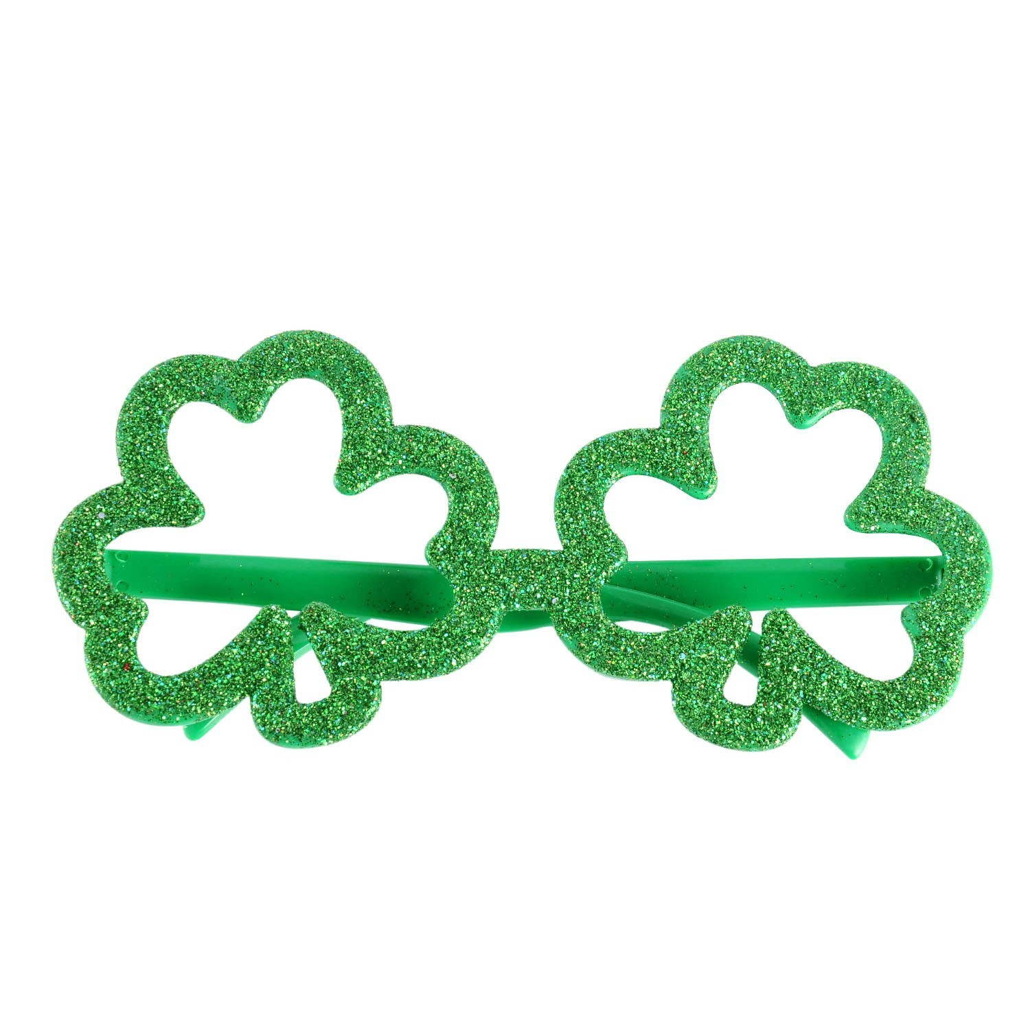 Irish Shutter Shamrock Glasses – St. Patrick's Day Party Novelty, Green Plastic, Henbranst