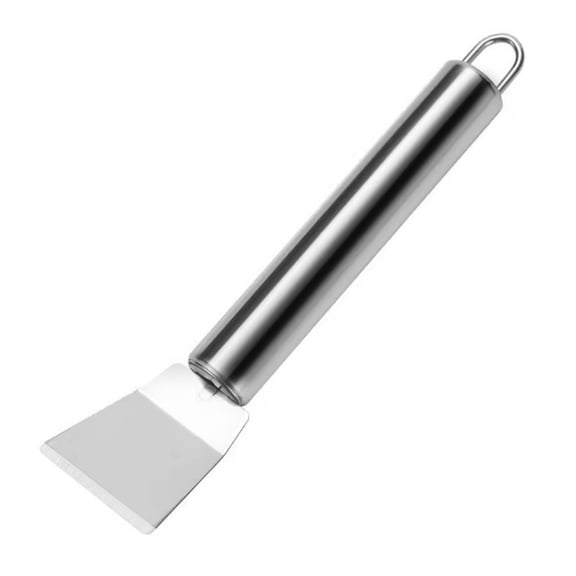 IMossad Stainless Steel Cleaning Scraper Set, Multi-Surface Heavy-Duty Scraper for Oven/Stove/Windows, Bent & Straight Edge Kitchen Tool with Ergonomic Handle
