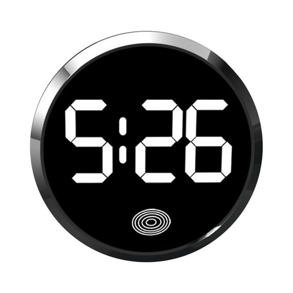 IMossad Stick-On Digital Clock for Car Dashboard, LED Time Display Clock for Car/Bike – Compact, Battery-Activated, Easy to Install