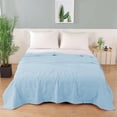 thumbnail image 1 of IMossad Cooling Blankets Blue Cotton/Spandex Cooling Quilt, 60 in x 80 in, 1 of 7