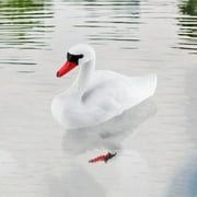 IMossad Swan Decoy, Pond Floating Bird Deterrent Decoration, Plastic Lifelike Goose Decoys Floating Decoys, Float on The Water Pool