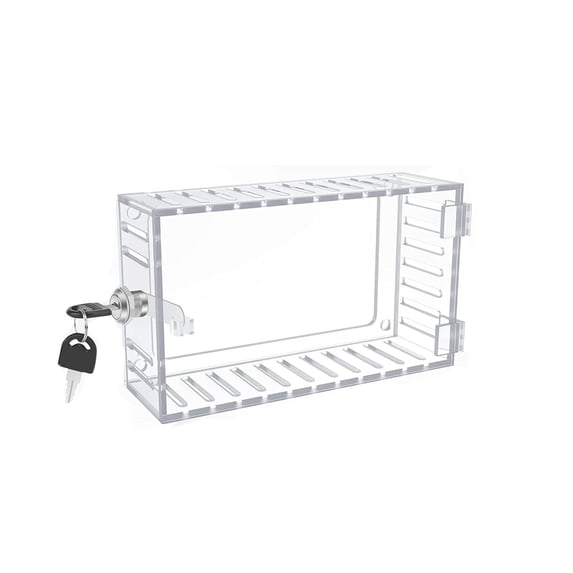 IMossad Thermostat Cover with Key Thermostat Covers with Lock Clear Large Thermostat Guard for Thermostat on Wall Plastic Transparent Thermostat Lock to Prevent Tampering