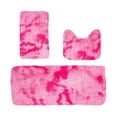 thumbnail image 1 of IMossad Thicken 3 Piece Bathroom Rug Set,U-Shaped Contour Rug, Mat and Toilet Lid Cover,Water Absorbent Soft Microfiber Shaggy Bathroom Mat,for Tub, Shower, Bath Room,Machine Washable (Pink), 1 of 7