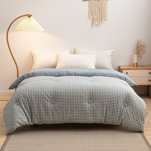 IMossad Thickened Cotton Quilt for Spring and Fall, 59 x 78in Warm All-Season Bedding Quilt, Soft and Breathable Quilt Core for Bed, Cozy and Durable Blanket for Home Use