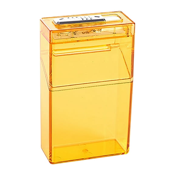 IMossad Transparent Cigarette Case with USB Rechargeable Tungsten Lighter, LED Light, ABS Material, Windproof, Holds 20 Cigarettes