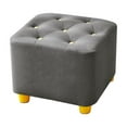 thumbnail image 1 of IMossad Tufted Foot Stool, Faux Leather Footrest with Legs, 9''H, Rectangle Foot Stools with Non-Slip Pads, Sofa Footstool, 1 of 8