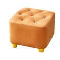 thumbnail image 1 of IMossad Tufted Foot Stool, Faux Leather Footrest with Legs, 9''H, Rectangle Foot Stools with Non-Slip Pads, Sofa Footstool, 1 of 7
