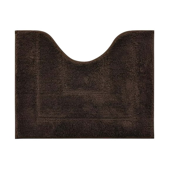 IMossad U-Shaped Bathroom Floor Mat with TPR Non-Slip Backing - 50x40cm Thickened Microfiber Water Absorbing Rug | Machine Washable Toilet Carpet for Wet Areas