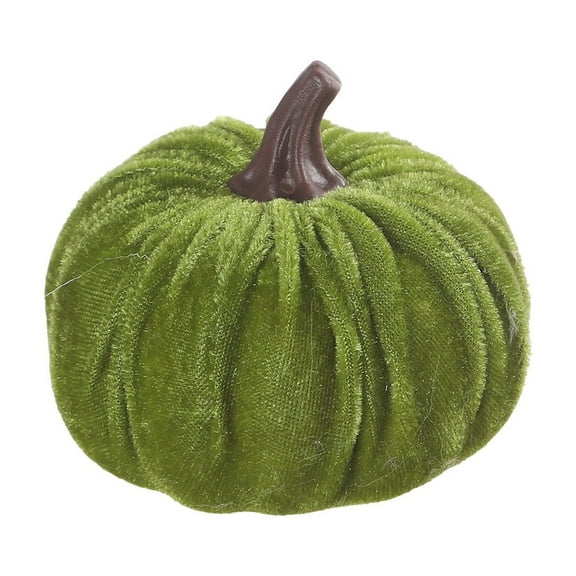 IMossad Velvet Fabric Pumpkin Decoration, Soft Plush Harvest Ornament for Halloween Thanksgiving Fall Desktop or Table Decor