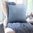 thumbnail image 1 of IMossad Velvet Throw Pillow Covers, Cozy Soft Accent Pillow Cases for Sofa Couch Bed and Living Room,15.75" x 15.75" Sky Blue, 1 of 6