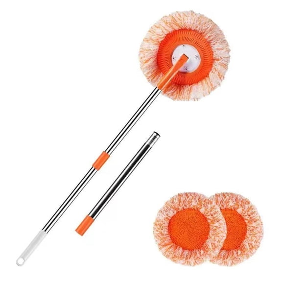 IMossad Wall Cleaner Mop with Long Handle 59 Inches, Ceiling Cleaning Tool Duster with 1 Replacement Microfiber Chenille Pads