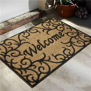 IMossad Welcome Doormat Welcome Mat for Outdoors, Large Front Door Entrance Mat, Vintage Rustic Yard Non Slip Seasonal Home Decoration, 24x16 Inch