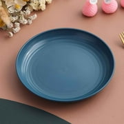 IMossad Wheat Straw Plates - Reusable Unbreakable Plate Set - Dishwasher & Microwave Safe - Perfect for Dinner Dishes,Dark Blue
