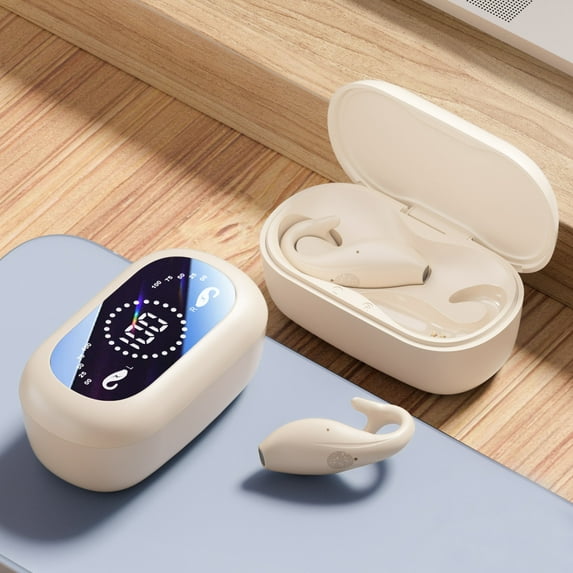 IMossad Wireless Bluetooth Earphones Dolphin Earclip High End Mirror Digital Display Water Proofing Earphones