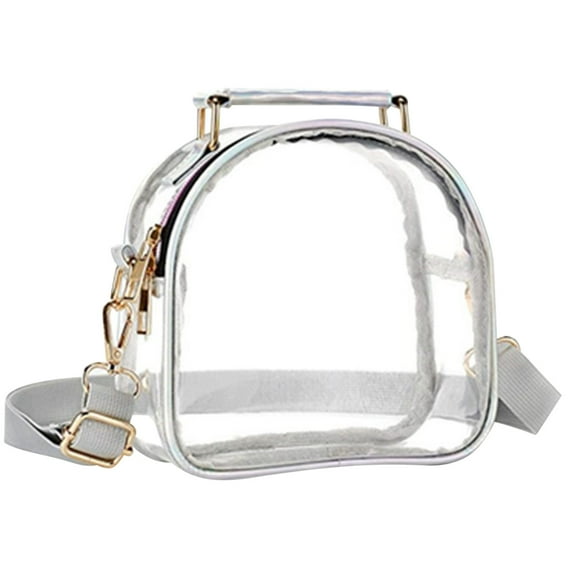 IMossad Women's Clear Body Bag with One-Shoulder Strap - Odorless Transparent Handbag