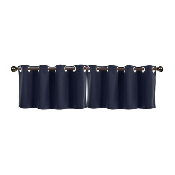 IMossad Blackout Kitchen Tier Curtains, Short Cafe Curtains Room Darkening, Triple Weave Small Bathroom Window Curtain Tiers Grommet Top Half Window Treatment(1 Panels, 14x29 Inches)