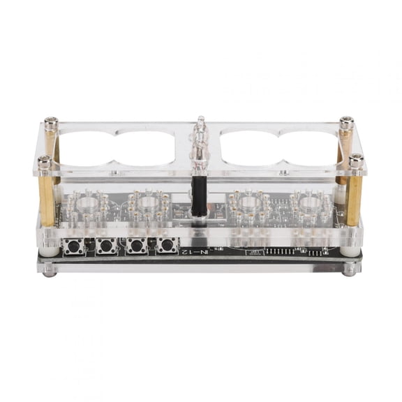 IN-12 Digital LED Tube Clock 4-Bit RGB Nixie Accent Clock (18x9x7 inches / 45.7x22.8x17.8 cm)