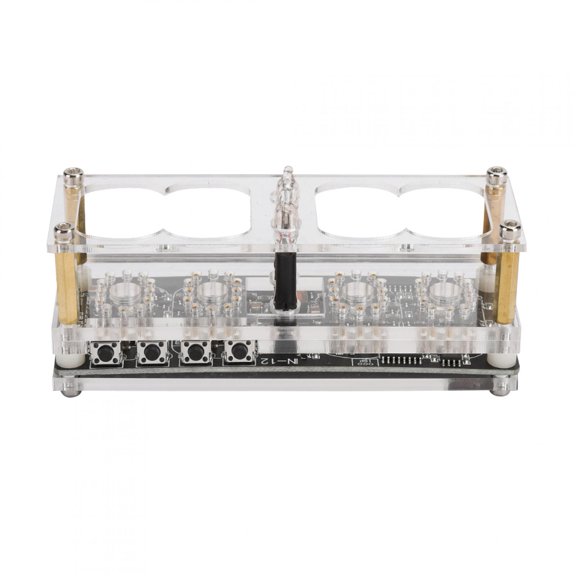 IN-12 LED Tube Clock 4-Bit RGB Digital Nixie Clock for Home Decor (18 in / 45.7 cm)