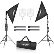EMART Photography Softbox Lighting Kit, 20"×28" Soft Box Lights with Bulbs for Photography Studio