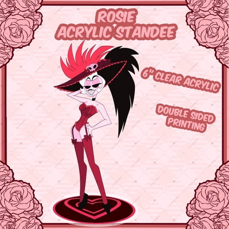 IN HAND Hazbin Hotel Standee Acrylic--Rosie (1 standee)