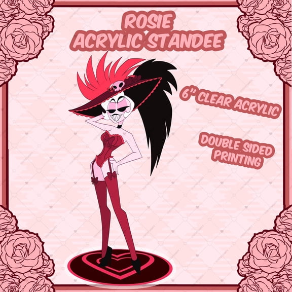 IN HAND Hazbin Hotel Standee Acrylic--Rosie (1 standee)