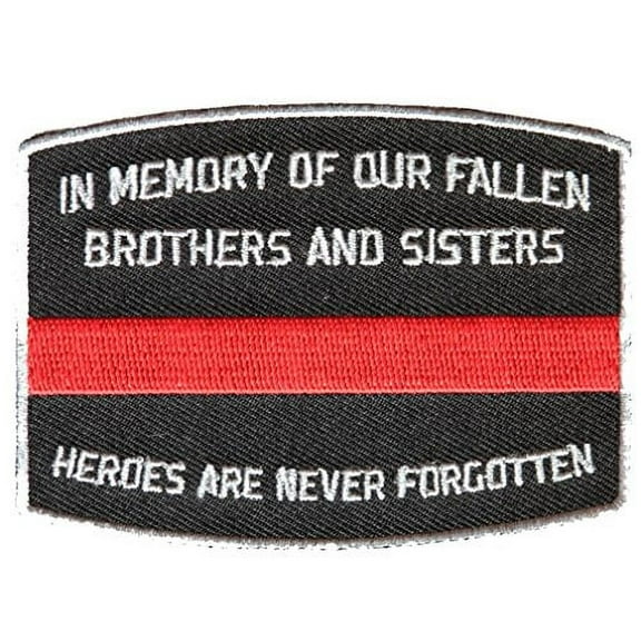 IN MEMORY OF OUR FALLEN RED LINE FIRE FIGHTER PATCH - Color - Veteran Owned Business.