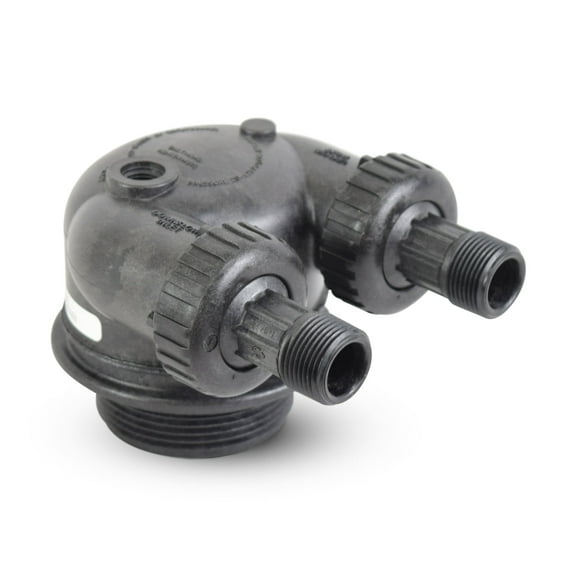 IN & OUT Water Filter Head with Standard 2.5" Tank Thread and 1" MNPT Ports