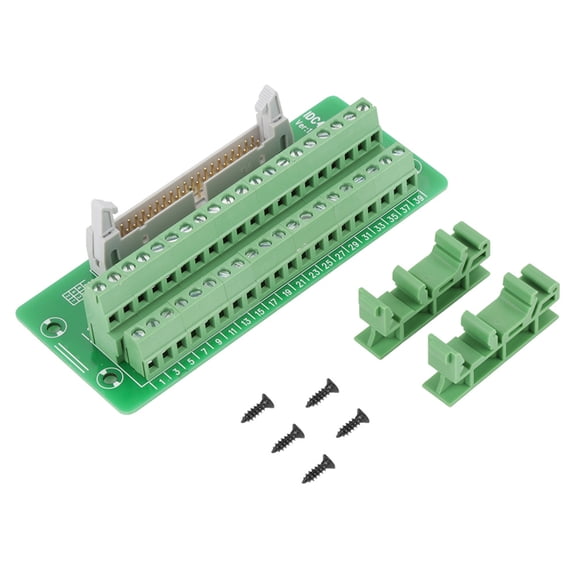 IN Rail Mount Interface Module, DIN rail PLC Breakout Board, IDC40P 40Pin DIY for Mitsubishi Servo mount