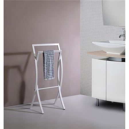 IN Room Furniture Designs Contemporary Metal Towel Rack in White