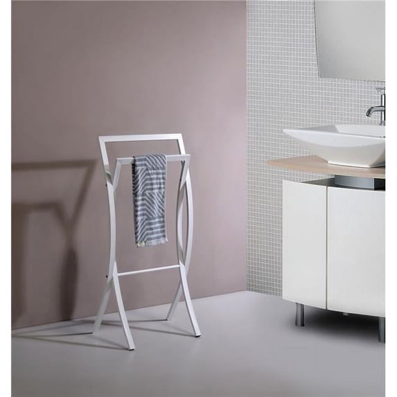 IN Room Furniture Designs Contemporary Metal Towel Rack in White