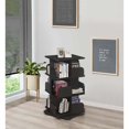 thumbnail image 1 of IN Room Furniture Designs Revolving MDF Board Wood Bookcase in Black, 1 of 4