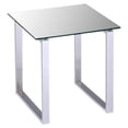 thumbnail image 1 of IN Room Furniture Designs Transitional Glass End Table in Chrome, 1 of 3