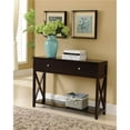 thumbnail image 1 of IN Room Furniture Designs Transitional Solid Wood Console Table in Dark Cherry, 1 of 3