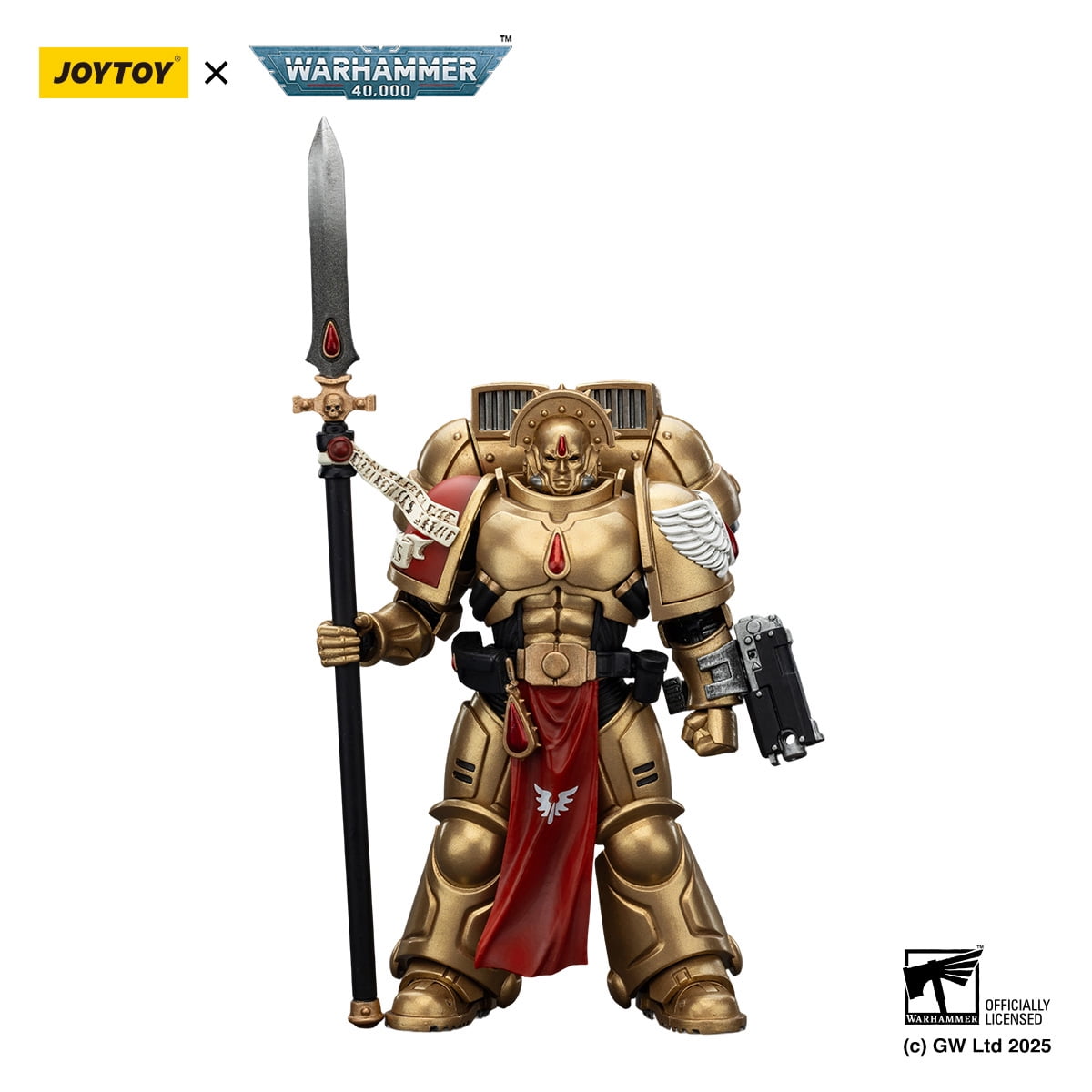 [IN STOCK] JOYTOY Warhammer 40K 1/18 Action Figures Blood Angels Sanguinary Guard 2 with Angelus Boltgun and Encarmine Spear