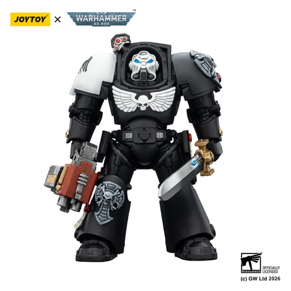 [IN STOCK] JOYTOY Warhammer 40K 1/18 Action Figures Raven Guard Terminator 1 with Power Sword and Storm Bolter