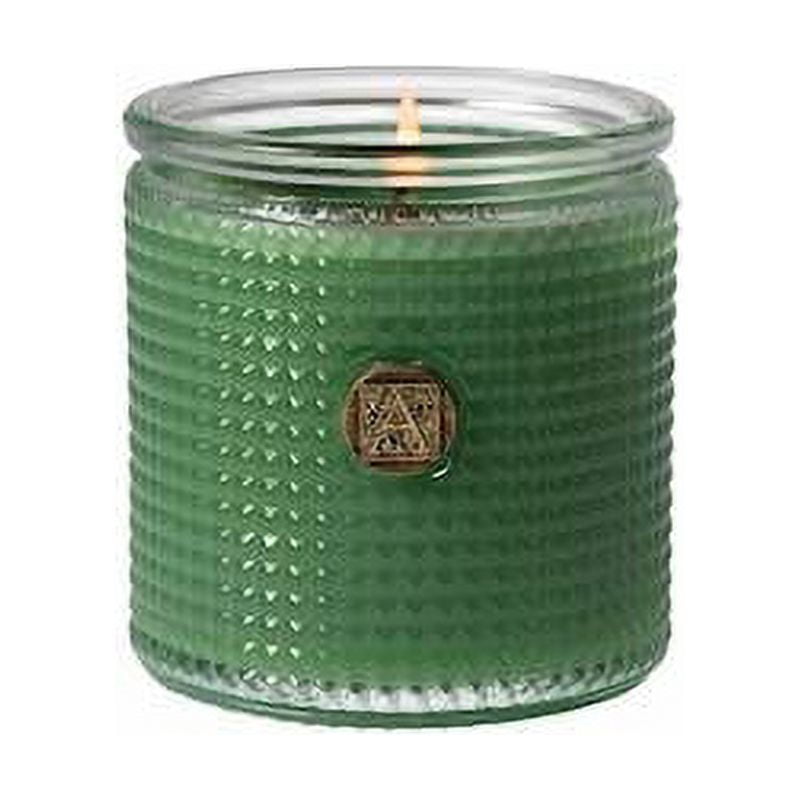Green Textured Glass Scented Jar Candle