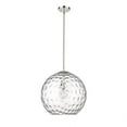 thumbnail image 1 of Acclaim Lighting Mackenzie 1-Light Round Polished Nickel Pendant Light with Rippled Water Glass, 1 of 5