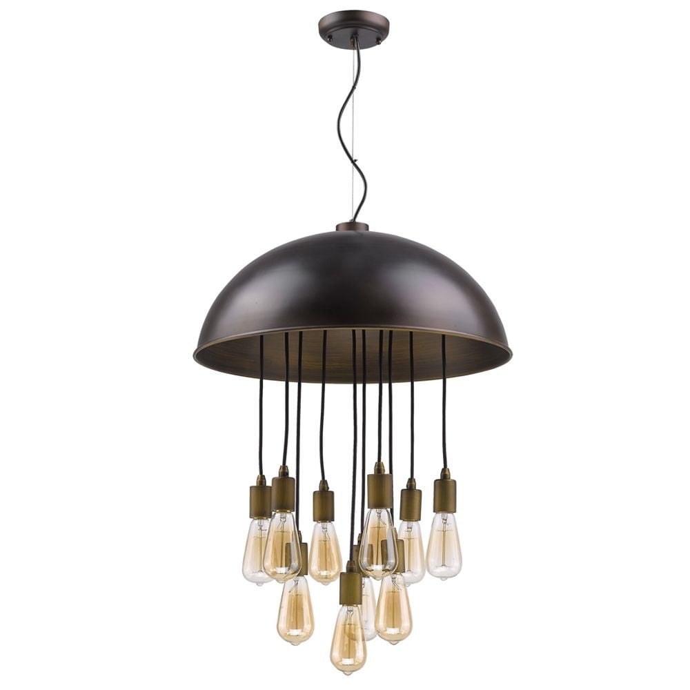 Keough 26.5" Bronze Glass Globe Pendant Light