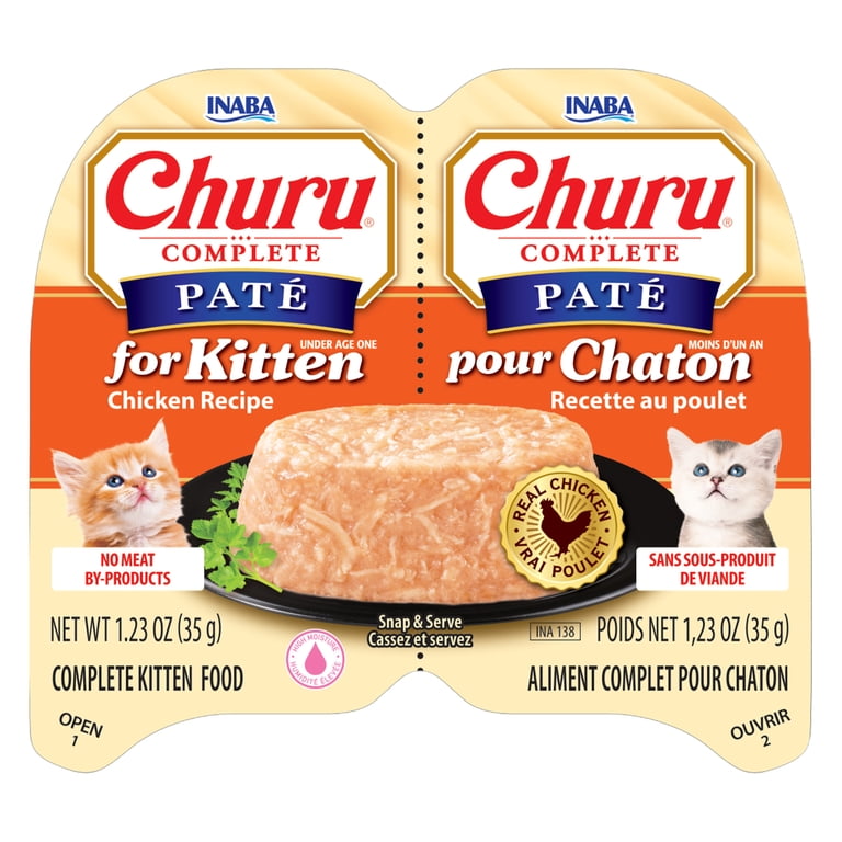 INABA Churu Complete Pate Wet Cat Food with Fish Oil for Kittens