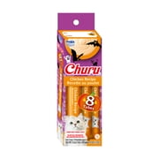 INABA Churu Halloween Cat Treats Chicken Recipe, Lickable Creamy Puree, Grain-Free with Vitamin E, 0.5 oz Tubes, 8 Count