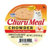 INABA Churu Meal Chowder Adult Wet Cat Food, 2.29 oz cup, Chicken Recipe