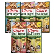 INABA Churu Meal Topper 5 Flavor Variety Creamy Lickable Pur e Food Topper for Dogs, 0.5 oz Tubes, 20 Tubes